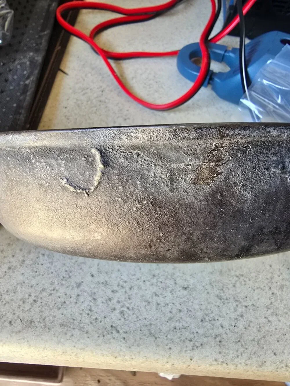 Vintage Wagner Ware Cast Iron Skillet Arched Logo Heat Ring As Is Restorers